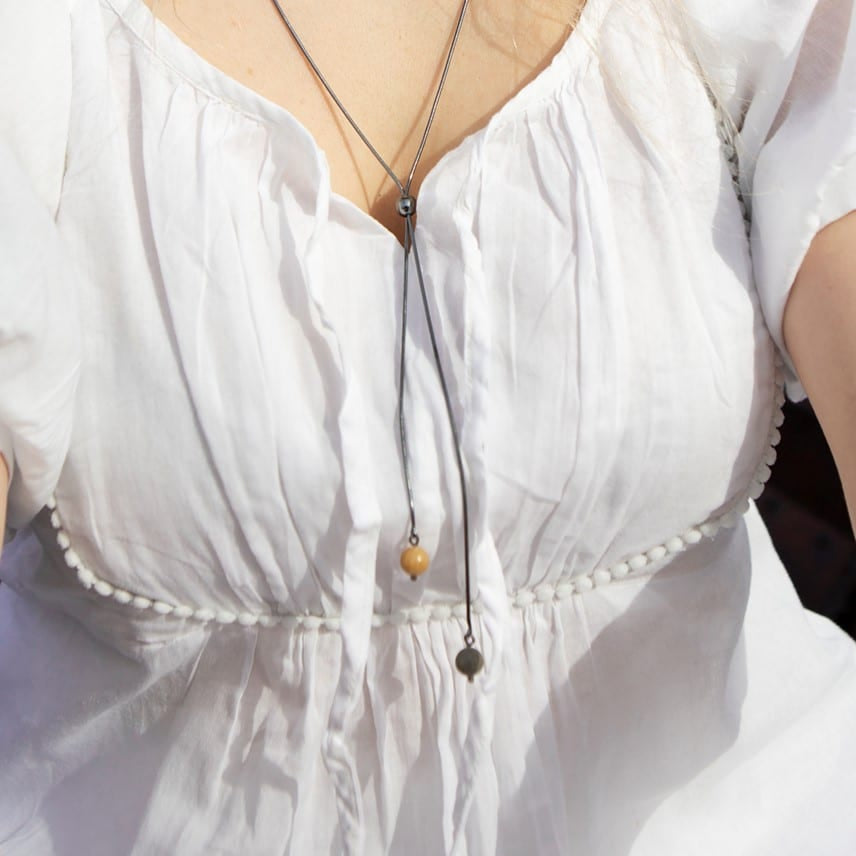 STRAND (Meeresstrand) Perle fest Halskette